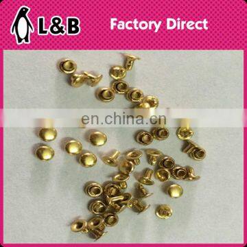 High quality metal gold double head rivet for cloth