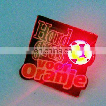 Custom pin badge with led light bulbs