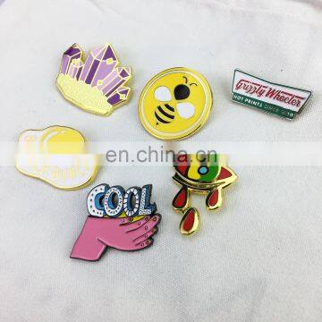 Promotional Custom Enamel Metal Lapel Pin Badge, pin or Magnetic Back