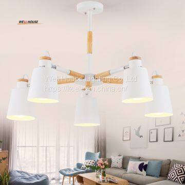 LED Chandelier Living Room Restaurant the Bedroom Wood Minimalist Modern Wind Industry With Creative Japanese-style photo-3
