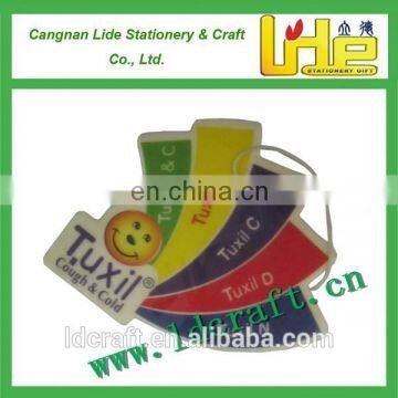 Wholesale customized logo cotton paper car air fresheners for advertise using