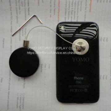 Round Anti-theft Recoil Pull Box With Adjustable Wire Loop Lanyard photo-5