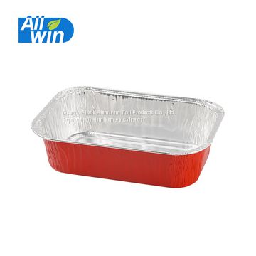 Disposable Color Coated Aluminum Foil Aviation Food Container