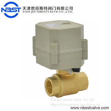 2 Way 1/2 inch Electric Actuator brass Ball Valve With Feedback Signal Indicator