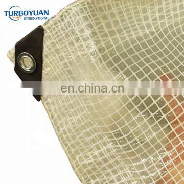 durable plastic hdpe leno poly tarps transparent mesh tarpaulin made in china