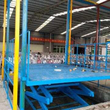  Checkered Plate  Hydraulic Scissor Lift Folding Guardrails