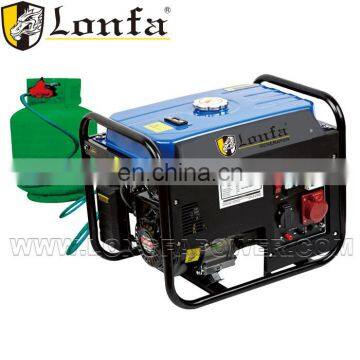 Home Use 2KW 168f-1 6.5HP LPG and Natural Gas Dual Fuel  Generator