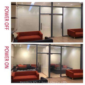 Commercial decor privacy non-adhesive electronic tinting Switchable Glass PDLC Film for building office window glass