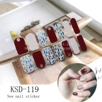 Nail Art Adhesive Sticker DIY Manicure Snowflake Shiny Sequins Nail Polish Strips Wraps Accessories Wholesale photo-4