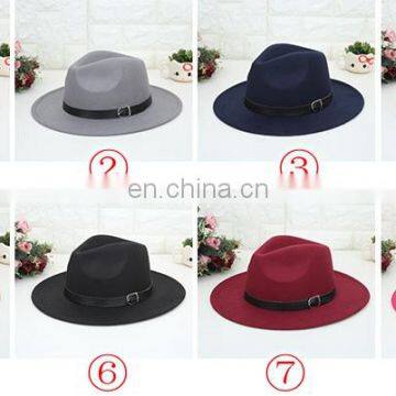 Wool Felt Brim Fedora Hat Men's Felt Cap Custom Wool Fedora Felt Hats Men Women Crushable Wide Brim Fedora Felt Hat photo-3