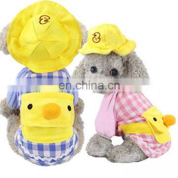 Cute Little Duck Cartoon Summer designer fashion pet clothes dogs