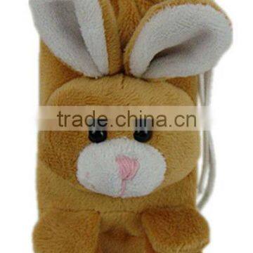 Cute soft rabbit plush mobile cell phone bag