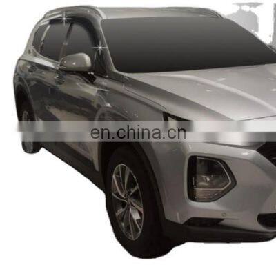 Chrome door visor side window deflector shade sun rain shield silver strips guard for Hyundai Santafe 2020