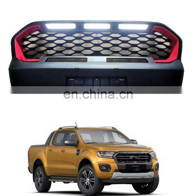 Pickup Truck Front Bumper Grille with DRL Grill for Ranger  Wildtrak Grill  T8 2018 2019 2020