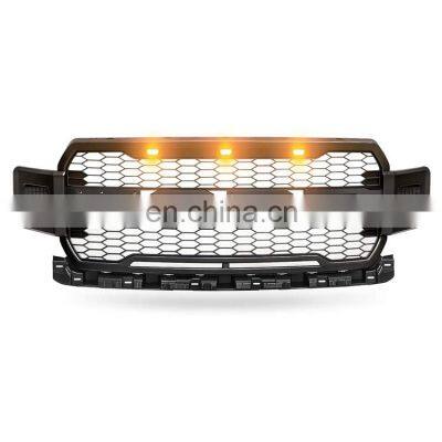 Front Grill With Amber Led Light Compatible With F150 2018 2019 2020 Raptor Style Front Grille