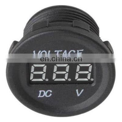 Waterproof Led Digital Display Voltmeter Voltage Meter Round Panel Car Boat Dc 12v 24v DS4010, Voltmeter Measure Voltage 5-40V photo-4