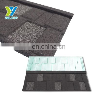 Building material  Stone Coated Metal Roofing Tile in Nigeria / Black Roofing Shingle