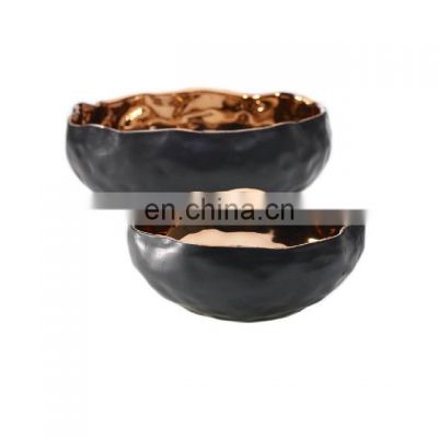 black & copper bowl