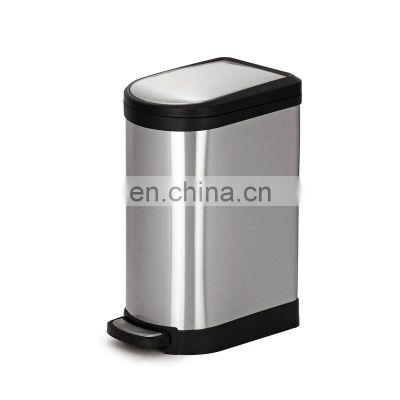 Large capacity stainless steel 10L 40L household garbage trash waste bin