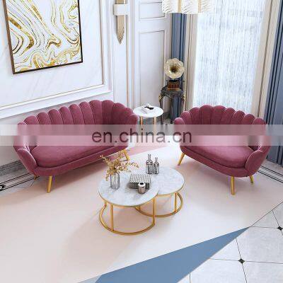 Rest Area Leisure Sofa Nordic Simple Modern Nail Clothing Store Beauty Salon Fabric Sofa Coffee Table Combination photo-2
