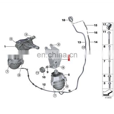 engine Support Bracket Left 22116864593 2211-6864-593 For Bmw G30 G31 G38 G11