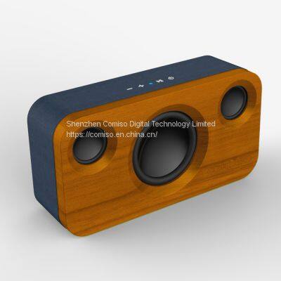 25W Bluetooth Speaker (A320) With Super Bass, Loud Bamboo Wood Home Audio Wireless Speakers With Subwoofer photo-2