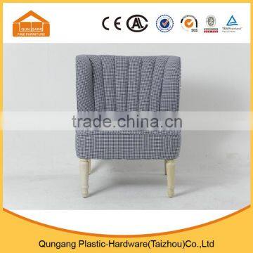 wooden striped fabric upholstery butterfly wing lounge sofa chair for home use