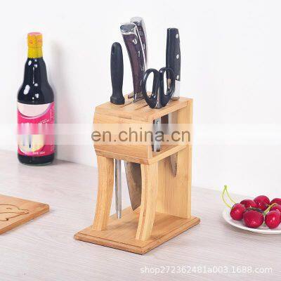 New Design Multifunction Kitchen Household Premium Bamboo Storage Knife Holder Rack Kitchen & Tabletop