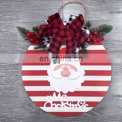 OEM Custom Wooden Cordless Flowers Holder Artificial Large Outdoor Wholesale Decoration Wreath Christmas