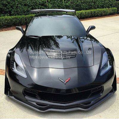 Chevrolet Corvette C 7stingray 2014 + Z06 Painted Carbon Fiber Bumper Extends Separator Front Lip photo-4