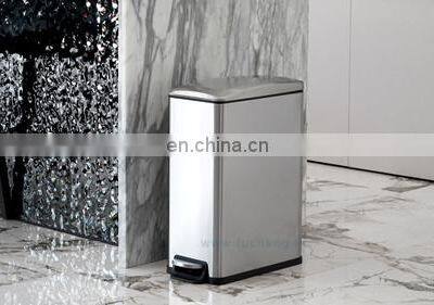 45L Rectangular Metal Home Kitchen Dustbin/garbage Can