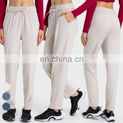 Loose Casual Sports Pockets Pants Running Joggers Custom High Waist Workout Jogger Quick Dry Yoga Joggers Pants For Women