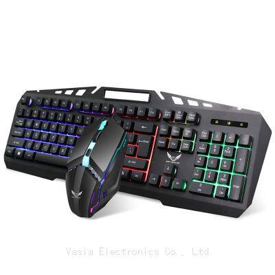 Custom brands black gaming Metal Panel Floating keycap keyboard and mouse bundle best buy