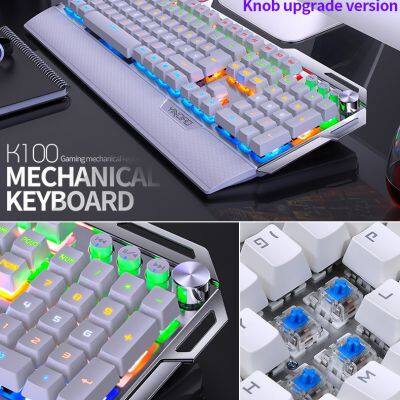New Upgrade Multi-function Knob Version Professional K100 Gaming Mechanical Keyboard Computer Multimedia Keys Keyboard photo-4