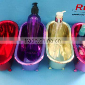 Plastic mini bathtub shape container golden/silver/red mini bathtub container