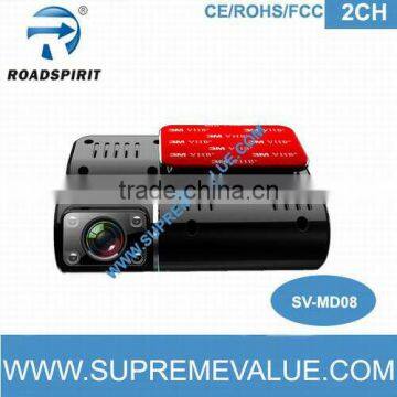 New version HD G-sensor GPS dual camera night vision 1080p hd car dvr camera