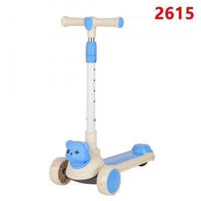Children's Scooters, Children's 3-wheel Music Glowing Folding Toys, Outdoor Sliding Sports, Boys and Girls