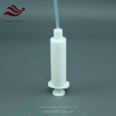 50ml Ptfe (teflon) Syringe With Connecting Tube Fitting, Sampler and Injector Resistant to Acid and Alkali Corrosion, Customizable and Processable