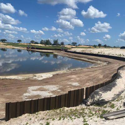 2025 High Quality Double Hole PVC Trench Sheet Pile Plastic Sheet Pile for Temporary Cofferdam photo-3