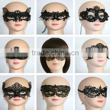 Black Venetian Masquerade MardiGras Halloween Face Eye party mask with rhinestone Ball Event Wedding party Masks