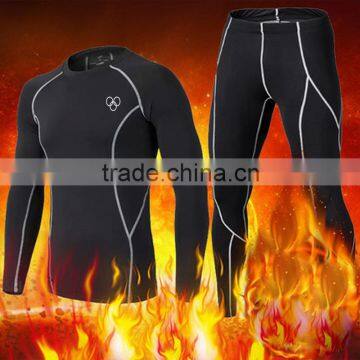 (OEM/ODM Factory)Men's Long Sleeve Running Fitness Workout Compression Base Layer Shirt