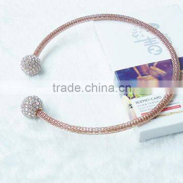 Europe and America Fashion High-grade Open Collar Crystal Ball Pendant Necklace photo-2