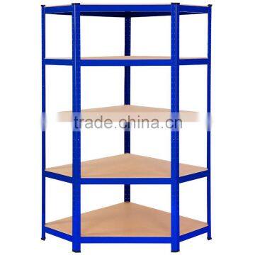 1 x Corner Racking Garage Shelving 2 x 90cm Bays Metal Heavy Duty MDF Shelves photo-2