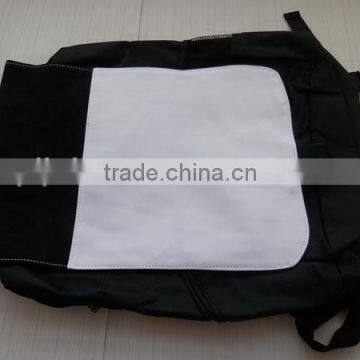 Black sublimation Backpack nylon cloth and 100% polyester printing area