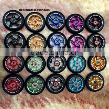 110 mm Green Scooter Wheels With Black Metal Core for Phoenix Scooters photo-5