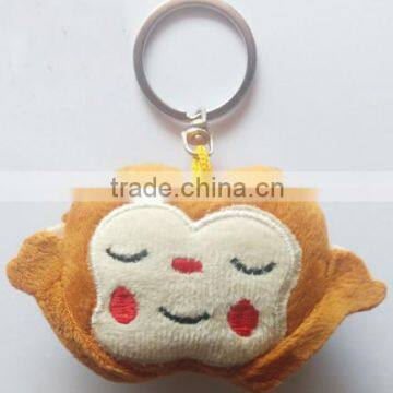 Free sample of Monkey Emoticon Key Ring/New wholesale emoji keychains/Cute Plush Emoji Keychains