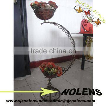 Wrought Iron Shelves Flower Pot Stand For Garden
