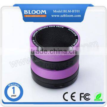 2015 Hot Sale 520mAh Purple Color Mini Bluetooth Speaker for Mobile Phone