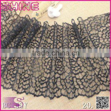 2016 New Fashion Black white stock 8.26" Nylon lace for wedding dress lace/sexy lace/Trimming Lace fabric