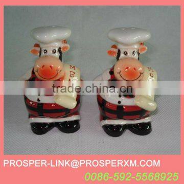 Ceramic cow salt and pepper shaker